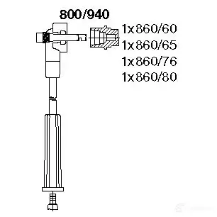 Высоковольтные провода зажигания BREMI 4017534054979 X3RR D 800/940 565642 изображение 0