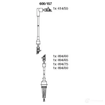 Высоковольтные провода зажигания BREMI 600/157 E S5MLIV 4017534076834 564338