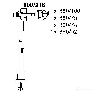 Высоковольтные провода зажигания BREMI 4017534093305 565614 MDIRM GU 800/216