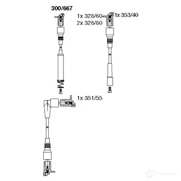 Высоковольтные провода зажигания BREMI 300/667 L4C NDDT 4017534080503 562113 изображение 0