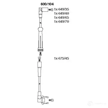 Высоковольтные провода зажигания BREMI W39GI UM 600/104 4017534076759 564307