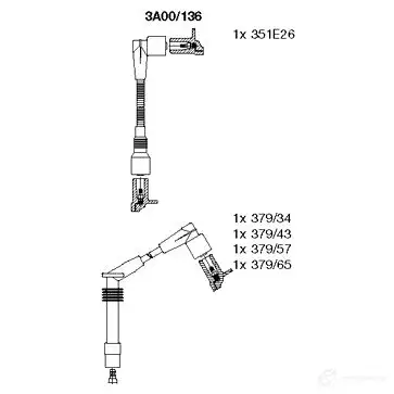 Высоковольтные провода зажигания, комплект BREMI 562887 3a00136 4017534150428 SHN SQ