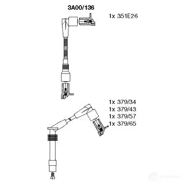 Высоковольтные провода зажигания, комплект BREMI 562887 3a00136 4017534150428 SHN SQ изображение 0