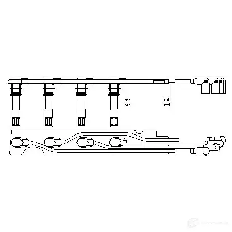 Высоковольтные провода зажигания BREMI 566074 968F100 4017534151357 E UGSLG изображение 0