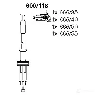 Высоковольтные провода зажигания BREMI 600/118 OEF BU 564316 4017534076766