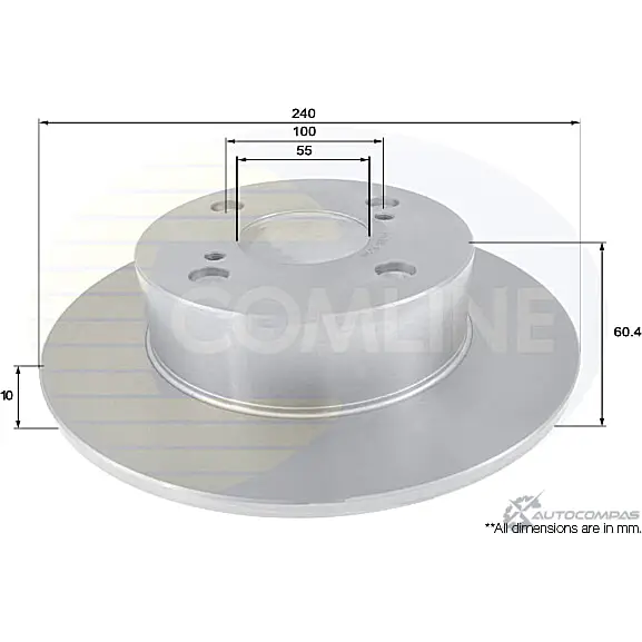 Тормозной диск COMLINE OA 7E2H 2913895 ADC01131 изображение 0