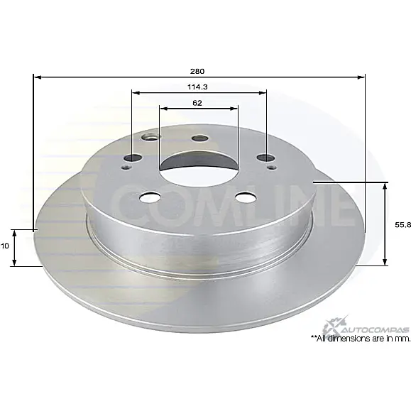 Тормозной диск COMLINE ADC01168 9PU L5WQ 2913931 изображение 0