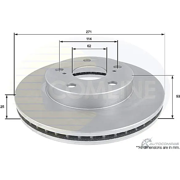 Тормозной диск COMLINE CD NEBL ADC0139V 2913952