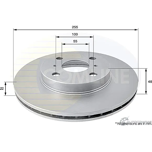 Тормозной диск COMLINE ADC0151V N9Q EN 2913964 изображение 0