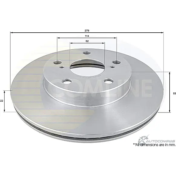 Тормозной диск COMLINE ADC0170V 2913981 NM WYE изображение 0