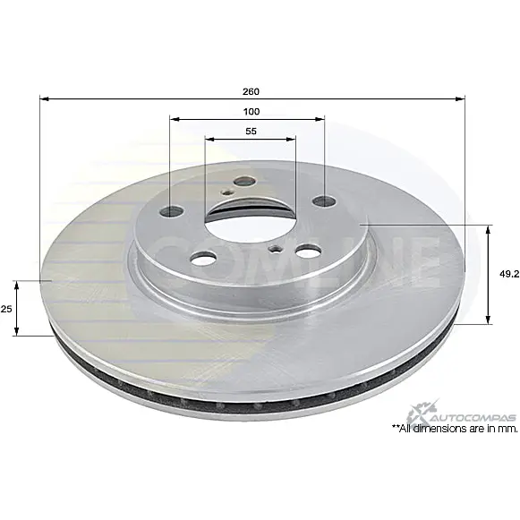 Тормозной диск COMLINE ADC0171V S71G 2XP 2913982