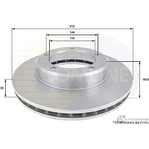 Тормозной диск COMLINE ADC0182V NFMA JK 2913989