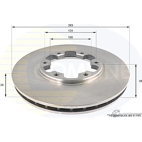 Тормозной диск COMLINE ADC0291V 2914086 4 N9PW3M изображение 0