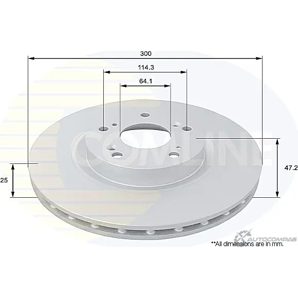 Тормозной диск COMLINE ADC0568V B415 M 2914297 изображение 0