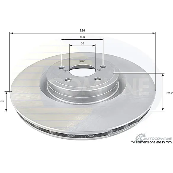 Тормозной диск COMLINE ADC0815V 2914344 6 3P2WO
