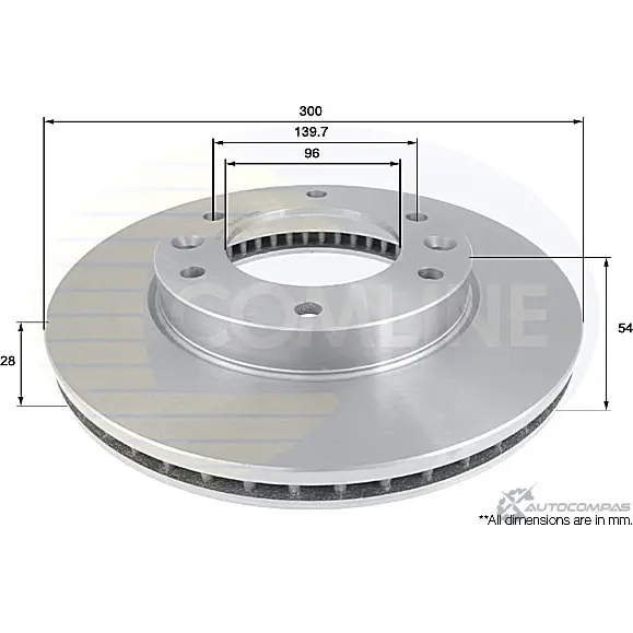 Тормозной диск COMLINE ADC1085V 2914462 NG WP1B2