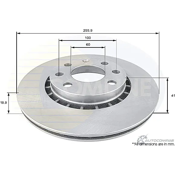 Тормозной диск COMLINE 2914477 QC O8Q ADC1102V изображение 0