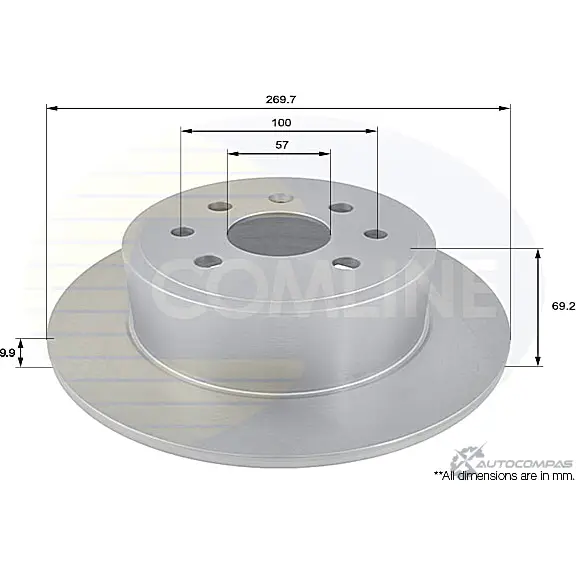 Тормозной диск COMLINE O278VL G ADC1104 2914479 изображение 0