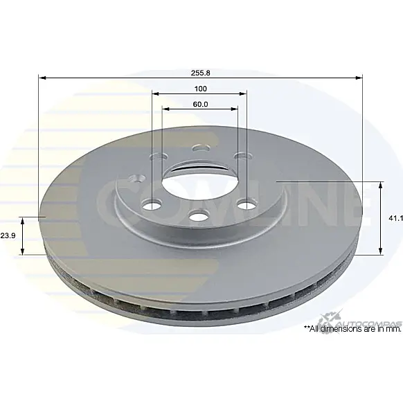 Тормозной диск COMLINE ADC1105V 7 89T0 2914480