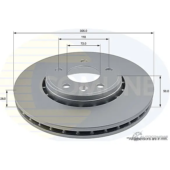 Тормозной диск COMLINE ADC1110V PEO 6A 2914487 изображение 0