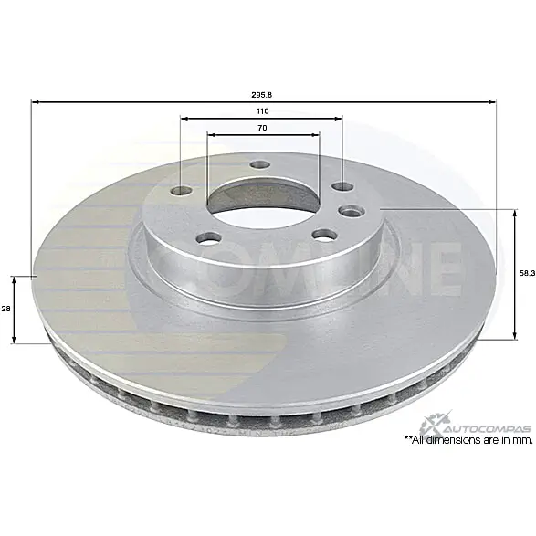 Тормозной диск COMLINE ADC1118V 2914495 65KN 2MW изображение 0