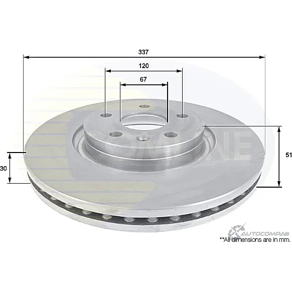 Тормозной диск COMLINE ADC1141V 4OIM M1 2914517 изображение 0