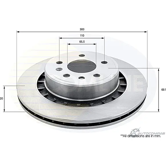 Тормозной диск COMLINE ADC1161V 2914537 DDRT L