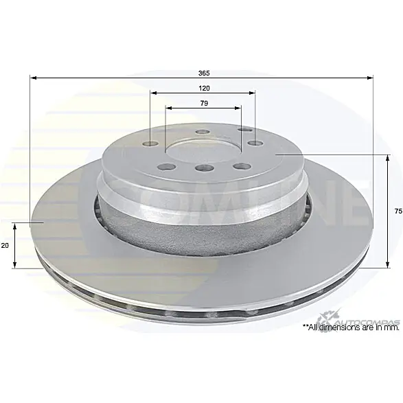 Тормозной диск COMLINE 2914603 GHGB RI ADC1262V