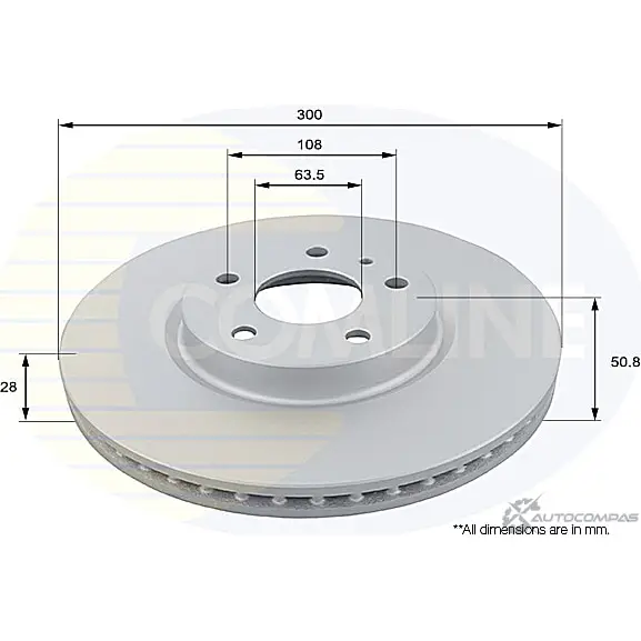 Тормозной диск COMLINE 2914611 L LCRPC ADC1272V