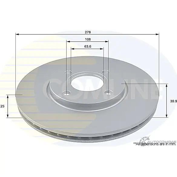 Тормозной диск COMLINE DYKX X ADC1280V 2914619