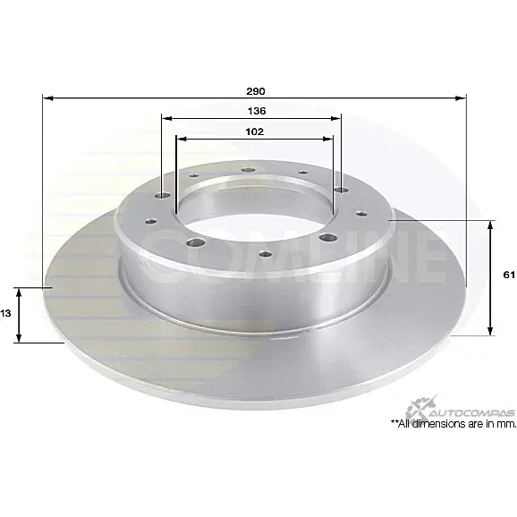 Тормозной диск COMLINE 2914625 ASKYS Z ADC1303