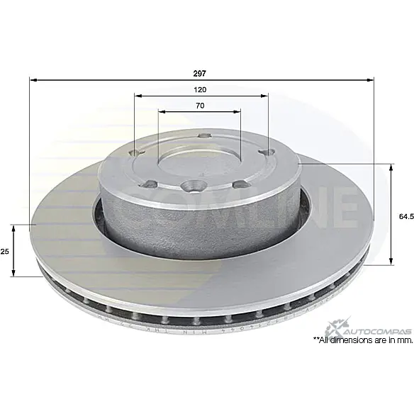 Тормозной диск COMLINE RB72 XQ ADC1306V 2914628