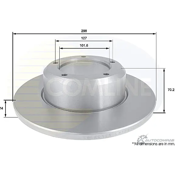 Тормозной диск COMLINE ADC1310 2914632 2QP3 5O изображение 0