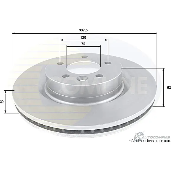 Тормозной диск COMLINE ADC1323V XX4 FA 2914644 изображение 0
