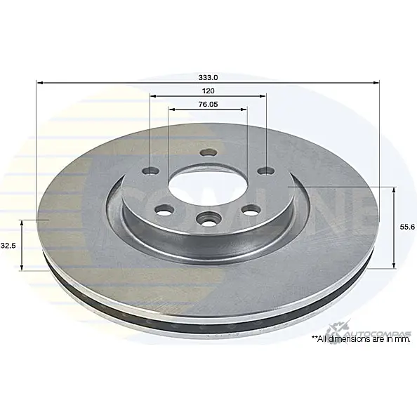 Тормозной диск COMLINE UY M54Q ADC1452V 2914711 изображение 0