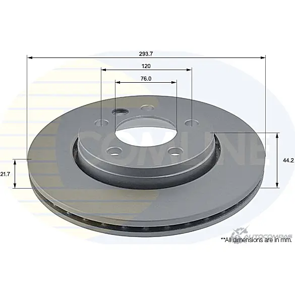 Тормозной диск COMLINE ADC1453V GN GC2S 2914712 изображение 0