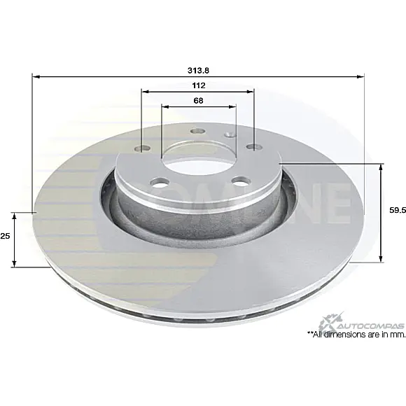 Тормозной диск COMLINE ADC1470V 2914729 BS FEM изображение 0