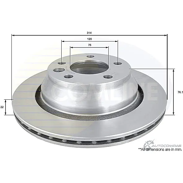 Тормозной диск COMLINE ADC1472V VIJMF 6 2914731 изображение 0