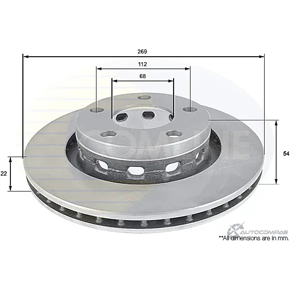 Тормозной диск COMLINE I X648D ADC1488V 2914747