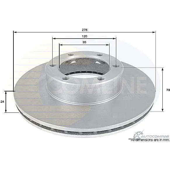 Тормозной диск COMLINE ADC1559V 2914815 I8C6QZ 0