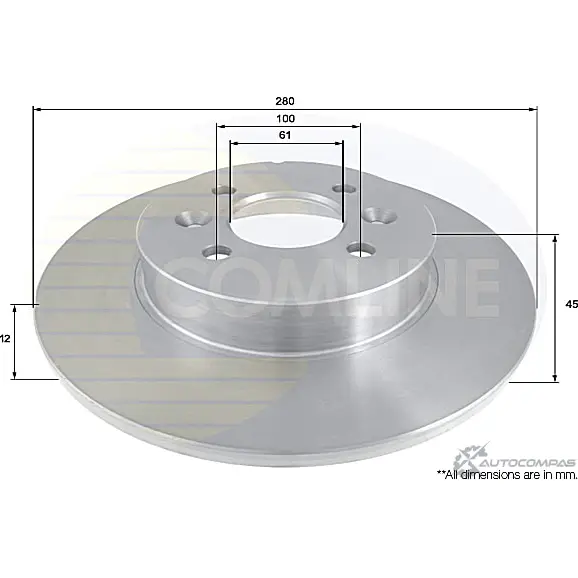 Тормозной диск COMLINE ADC1569 7ROE SE 2914825 изображение 0