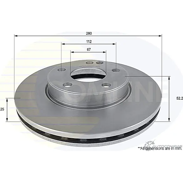 Тормозной диск COMLINE L MWFX4 ADC1671V 2914922