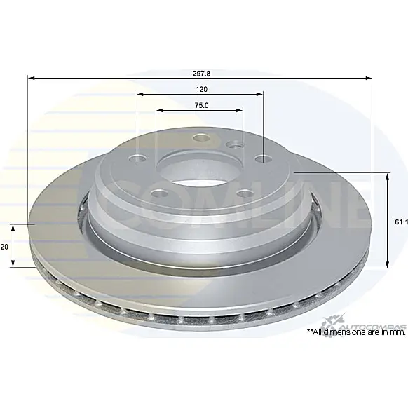 Тормозной диск COMLINE ADC1733V 2914965 1IXBJP 9