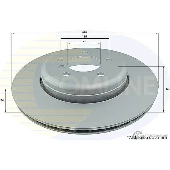 Тормозной диск COMLINE 2914981 EL TEH ADC1749V изображение 0