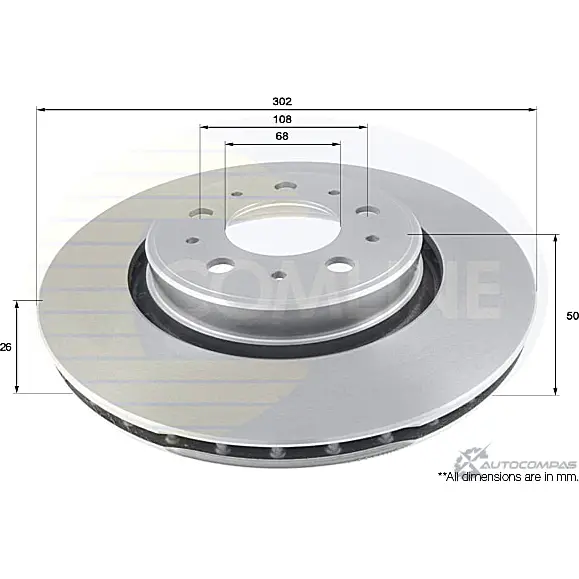 Тормозной диск COMLINE 7KD9 T ADC1915V 2915082