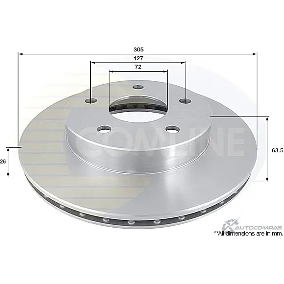 Тормозной диск COMLINE 3UCM 0 2915102 ADC2303V изображение 0