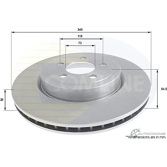 Тормозной диск COMLINE ADC2319V 2915118 I WHMA