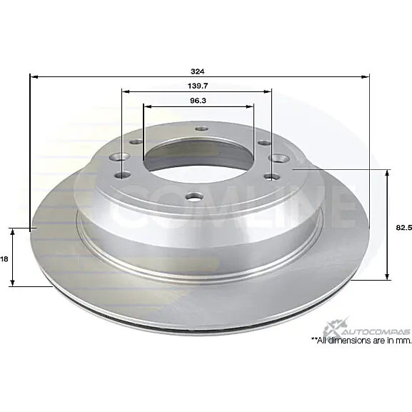 Тормозной диск COMLINE 2915141 K IEUEPO ADC2413V изображение 0