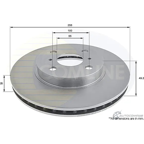 Тормозной диск COMLINE ADC2503V AIQP 0 2915153 изображение 0