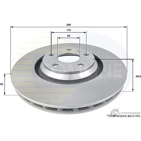 Тормозной диск COMLINE ADC2605V M2RF L 2915172